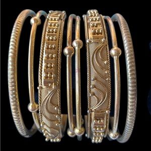 Elegant Gold Bangle Set